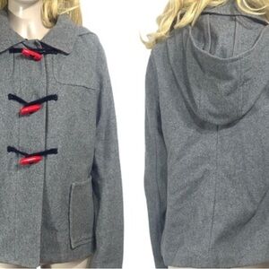 Old Navy Gray Utility Jacket with Red Accents